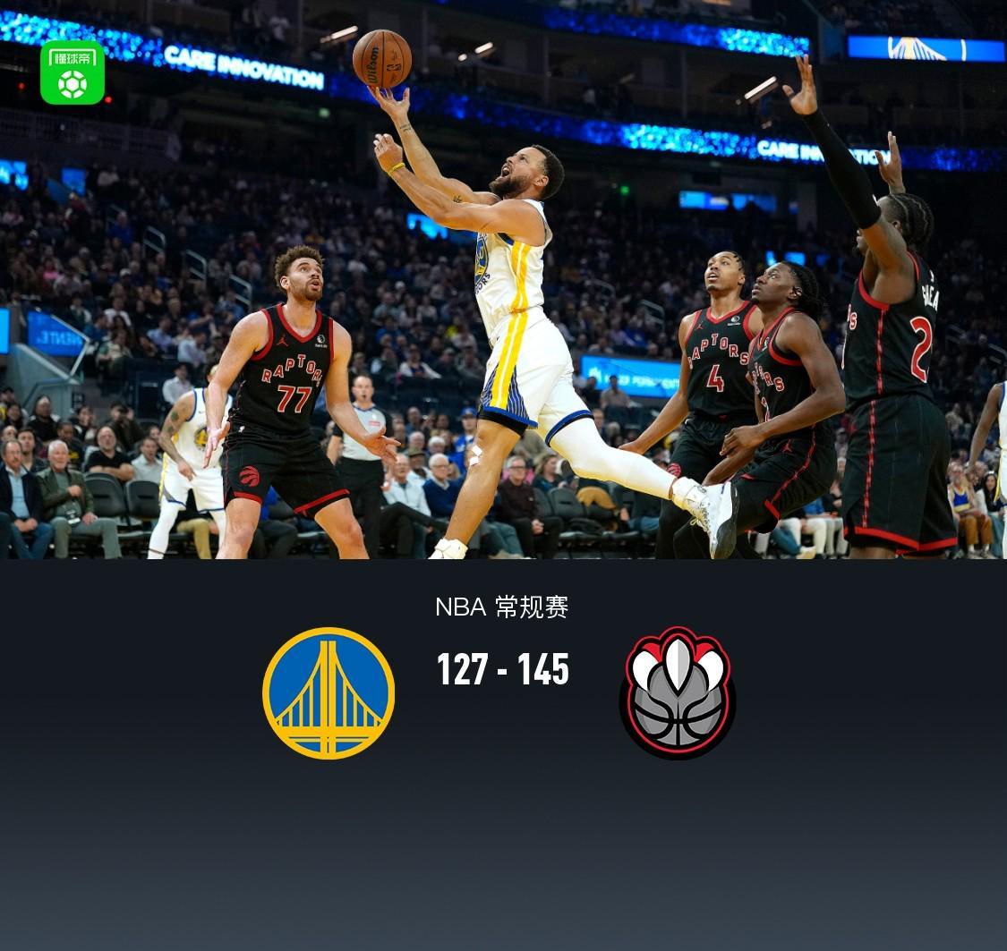 世界杯注册-勇士127-145不敌猛龙，库里16分，奎克利13中11轰40+10，库明加20分